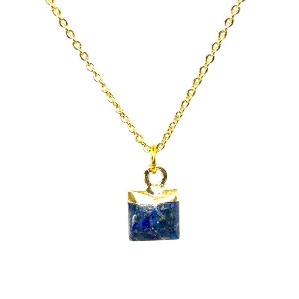 Indio Jewelry Delicate Gold Lapis Lazuli Gemstone Necklace #202